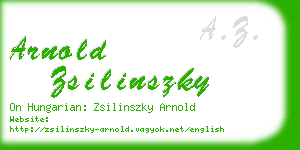 arnold zsilinszky business card